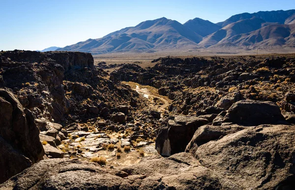 Fossil Falls Inyo Desert — Stock Photo, Image