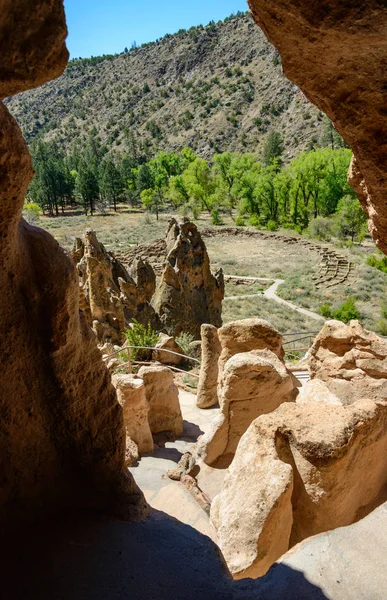 Bandelier Monumento Nacional Casas Del Acantilado — Foto de Stock