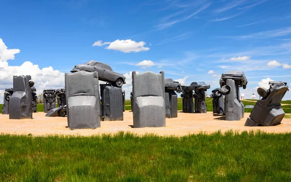 Carhenge Nebraska Yol Kenarı Cazibe — Stok fotoğraf