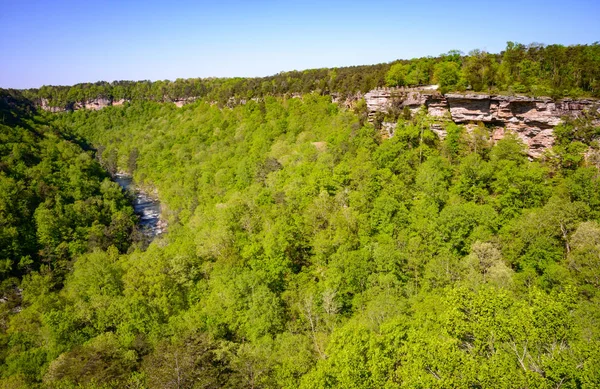 Útesy a řeka v Národní rezervaci Little Rivercanyon — Stock fotografie