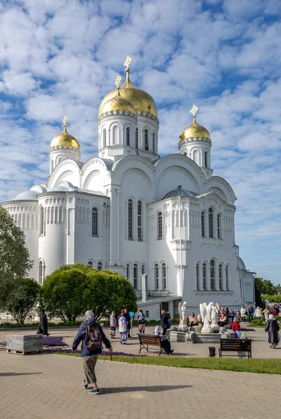 Diveevo Nizjni Novgorod Regio Rusland Juni 2018 Pelgrims Heilige Drievuldigheid — Stockfoto