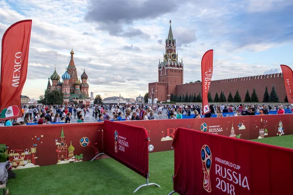 赤の広場 モスクワ ロシア連邦 2018 公園の広場に ワールド カップ Fifa ワールド カップ — ストック写真
