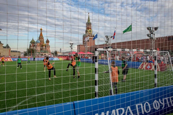 赤の広場 モスクワ ロシア連邦 2018 公園の広場に ワールド カップ Fifa ワールド カップ — ストック写真