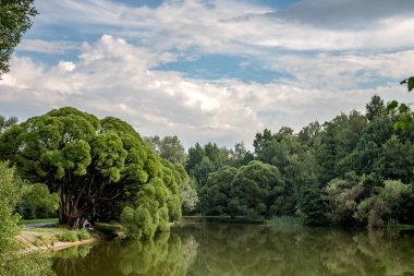 Yaz gölet Izmaylovsky parkta