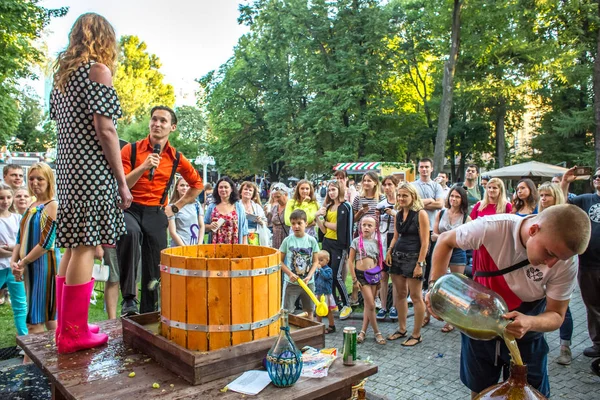 Moskau Russland Juli 2018 Die Menschen Nehmen Wettbewerben Auf Dem — Stockfoto