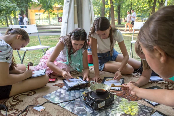 Moskou Rusland Augustus Een 2018 Master Klasse Voor Kinderen Volwassenen — Stockfoto