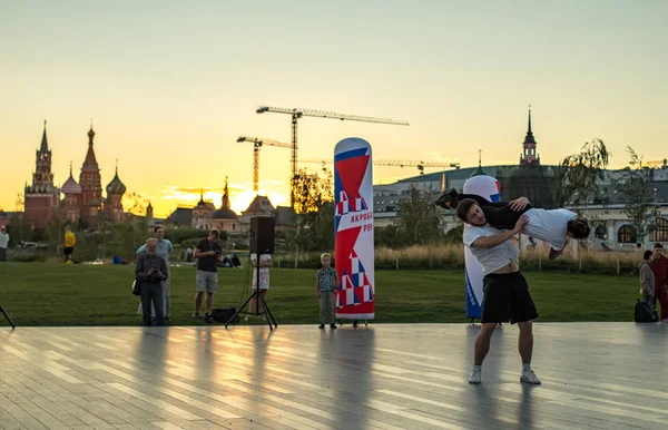 Moskou Rusland Augustus 2018 Masterclass Rock Roll Dansen Het Hoofdpodium — Stockfoto