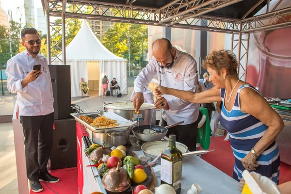 Moscou Rússia Agosto 2018 Mestre Culinária Cozinheiro Turco Festival Turquia — Fotografia de Stock
