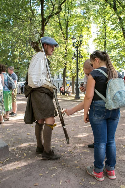 Moscou Rússia Agosto 2018 Moscou Moscovitas Pessoas Tempos Festival Eras — Fotografia de Stock