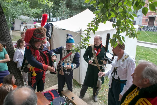 Moscou Rússia Agosto 2018 Moscou Paris Guerra Patriótica 1812 Hussars — Fotografia de Stock