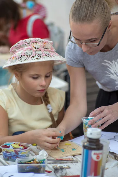 Moscú Rusia Agosto 2018 Gente Festival Vidrio Moscow Glass Fest — Foto de Stock