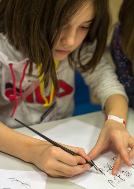 Moskova, Rusya - 17 Kasım 2018: Moskova kalem göstermek 2018 - Fuar için tüm araç sevenler Uluslararası Ticaret Merkezi'nde yazma.