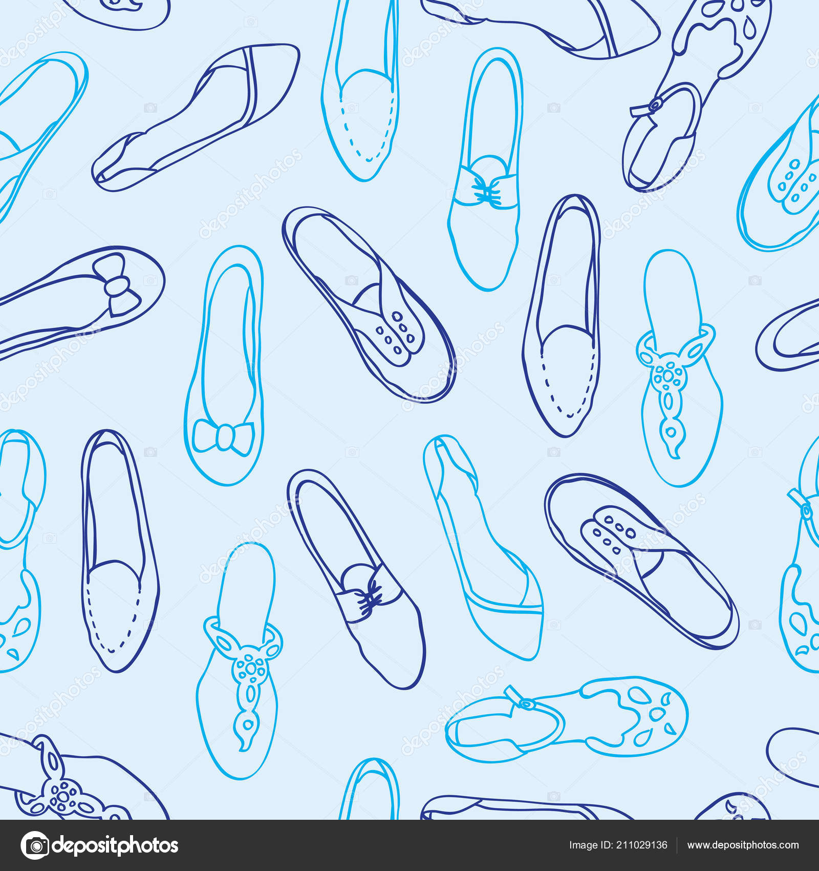 Shoes Seamless Pattern Background Stock Vector Image by ©virivlev