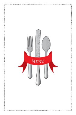 Restoran menü kapağında. Vektör çizim