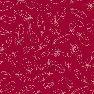 pembe bir arka plan, vektör çizim tüyler paterni