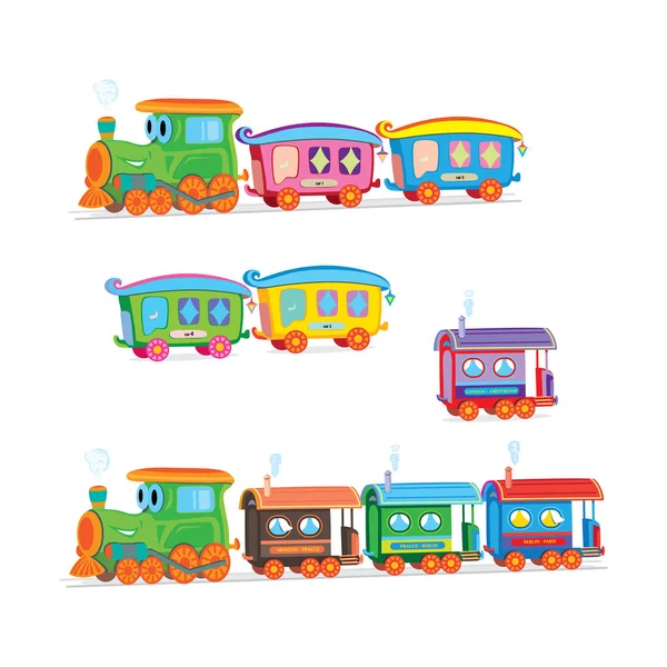 Trem Brinquedo Ilustração Vetorial —  Vetores de Stock