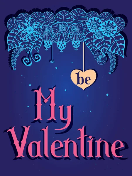 Vector Illustration Illustration Valentine Day Card Template — Stock Vector