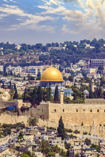 İsrail Kudüs city scape altın kubbe Doğu Şehri Eski