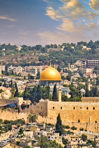 Izrael Jeruzalém Města Stvol Zlatá Kopule Východ Města Starý — Stock fotografie