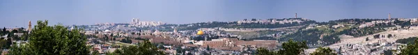 Panorama över Jerusalem, Israel. Tempel Mount Al-Aksa — Stockfoto