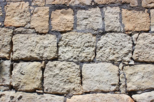 Stone wall surface on a sunny day