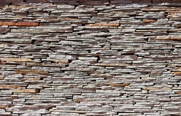 Stenen Muur Textuur Achtergrond Gemaakt Van Stukken Van Oude Platte — Stockfoto