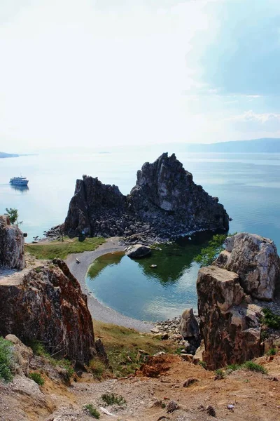 Βράχος Shamanka Στο Baikal — Φωτογραφία Αρχείου
