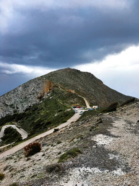 Antik Thira. Dağın tepesinde. 