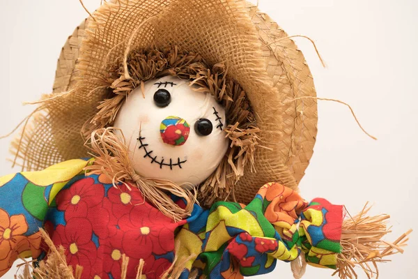 Handmade scarecrow/ scare crow/ straw man. Brazilian espantalho figure for Festa Junina