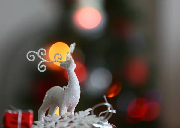 Retro Bild Von Dekorationen Weihnachtsbaum — Stockfoto