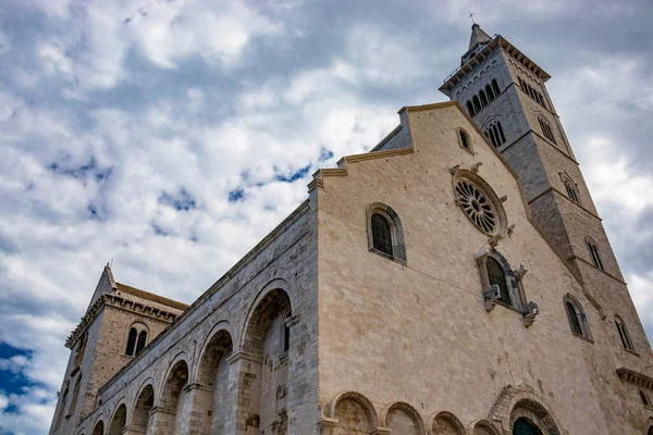Hermosa Catedral Románica Basílica San Nicola Pellegrino Trani Construcción Piedra — Foto de Stock