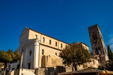 Ravello 'nun ana meydanı, antik Duomo' su ile, Salerno ilinde, Amalfi kıyısında..