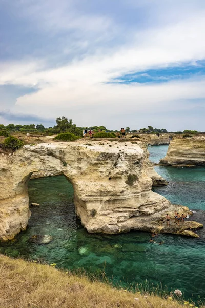 Faraglioni Torre Sant Andrea Puglia Salento Italy Otranto — стокове фото