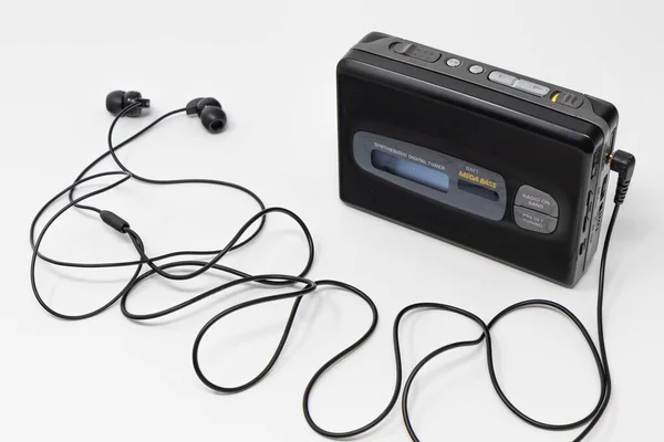 Vintage Audiospeler Ouderwetse Draagbare Cassettespeler Cult Object Icoon Symbool Van — Stockfoto