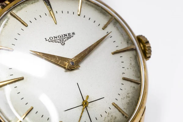 November 2019 Rom Italien Gammal Longines Guld Mekanisk Armbandsur Med — Stockfoto