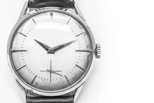 Een Oud Gouden Mechanisch Polshorloge Met Handmatige Wikkeling Antiek Horloge — Stockfoto