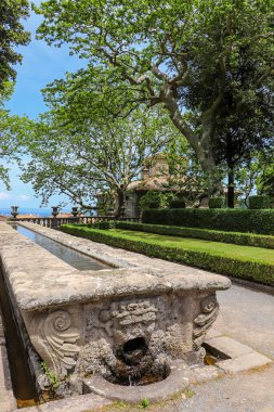 3 Haziran 2018 - Bagnaia, Lazio, İtalya - Villa Lante, İtalya 'nın orta kesimindeki Viterbo yakınlarında, Jacopo Barozzi da Vignola.Bir çeşmeye atfedilen sürpriz bir Mannerist bahçesidir..