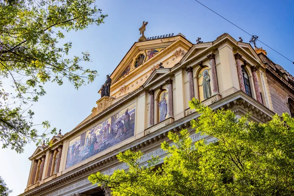 Szeptember 2019 Róma Lazio Olaszország Gyönyörű Templom San Gioacchino Prati — Stock Fotó