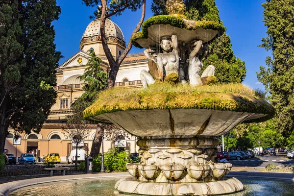 Září 2019 Řím Lazio Itálie Krásná Fontána Fontana Delle Cariatidi — Stock fotografie