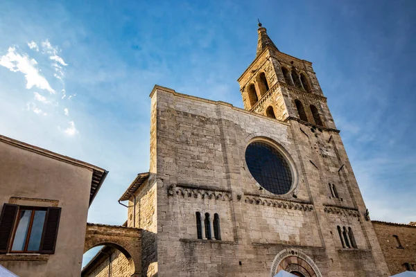 Iglesia Románica San Michele Pueblo Medieval Bevagna Perugia Umbría Italia — Foto de Stock