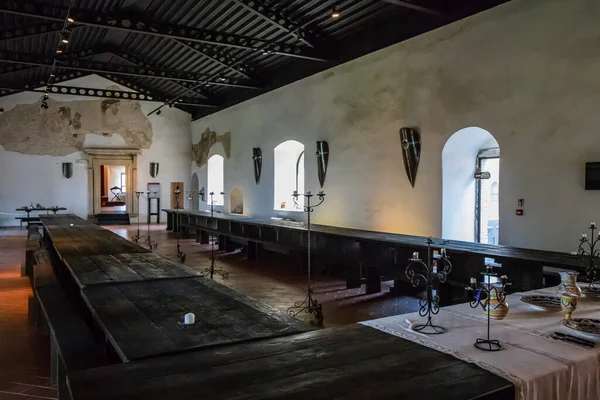 Czerwca 2019 Narni Umbria Włochy Wnętrza Średniowiecznego Zamku Starożytnej Wiosce — Zdjęcie stockowe