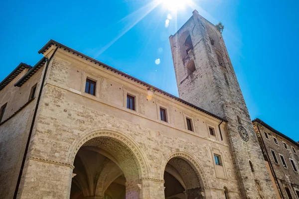 Palazzo Del Podesta Piazza Dei Priori Starověké Středověké Vesnici Narni — Stock fotografie
