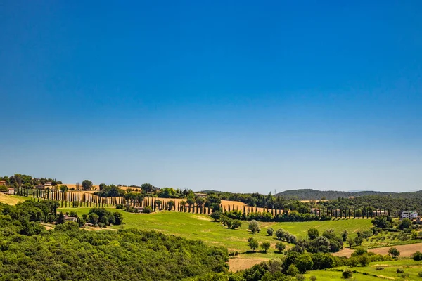 Las Verdes Colinas Umbría Vistas Desde Cima Ciudad Amelia Umbría —  Fotos de Stock