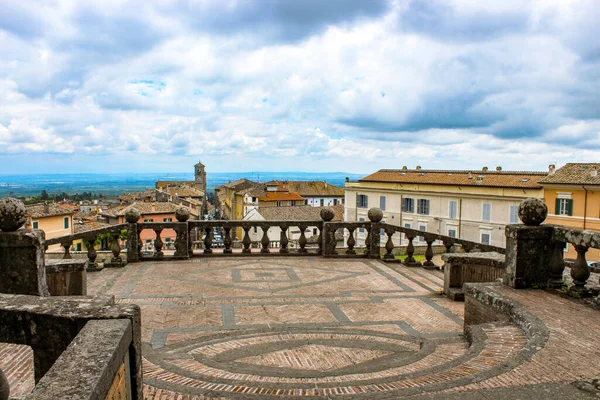 Junho 2016 Caprarola Viterbo Lazio Itália Villa Farnese Vista Cidade — Fotografia de Stock