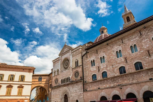 Haziran 2019 Foligno Perugia Umbria Talya San Feliciano Katedrali Yan — Stok fotoğraf