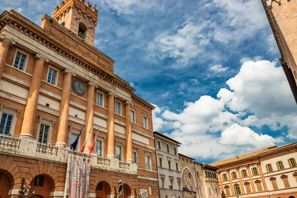 Haziran 2019 Foligno Perugia Umbria Talya Piazza Della Foligno Belediye — Stok fotoğraf