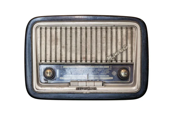 Mars 2020 Rom Italien Telefunken Mignonette Gammal Transistorradio Med Knoppar — Stockfoto