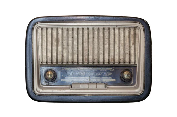 Ein Altes Transistorradio Mit Knöpfen Und Tasten Zur Manuellen Abstimmung — Stockfoto
