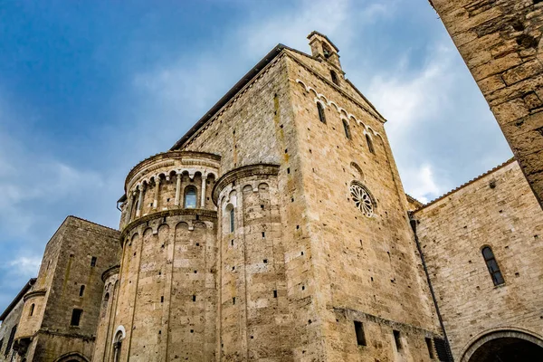 Fachada Lateral Catedral Basílica Santa Maria Annunziata Con Rosetón Los — Foto de Stock