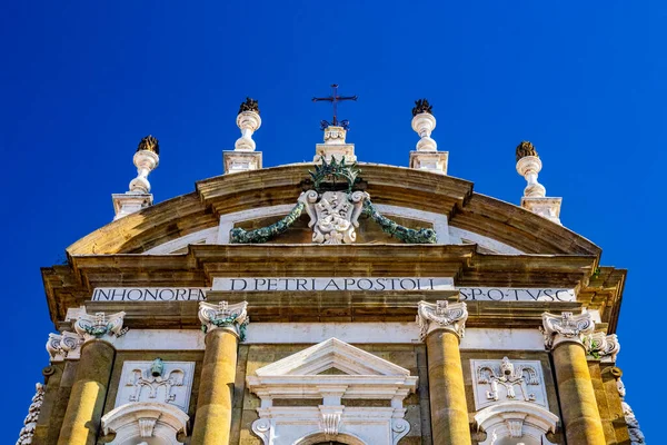 The Cathedral Basilica of St. Peter Apostle, designed by Ottaviano Nonni, in 1598. Facade added by Gerolamo Fontana. Demolished by bombing in 1943. Frascati, Rome, Lazio, Italy, Roman Castles